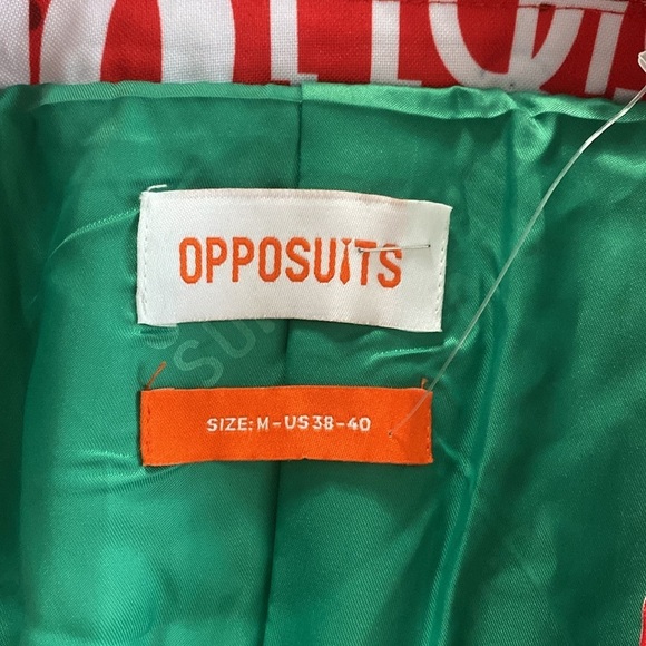 OppoSuits Men's Festive Christmas Holiday Ho Ho Ho Blazer NWOT Size M 38-40 - Picture 4 of 7